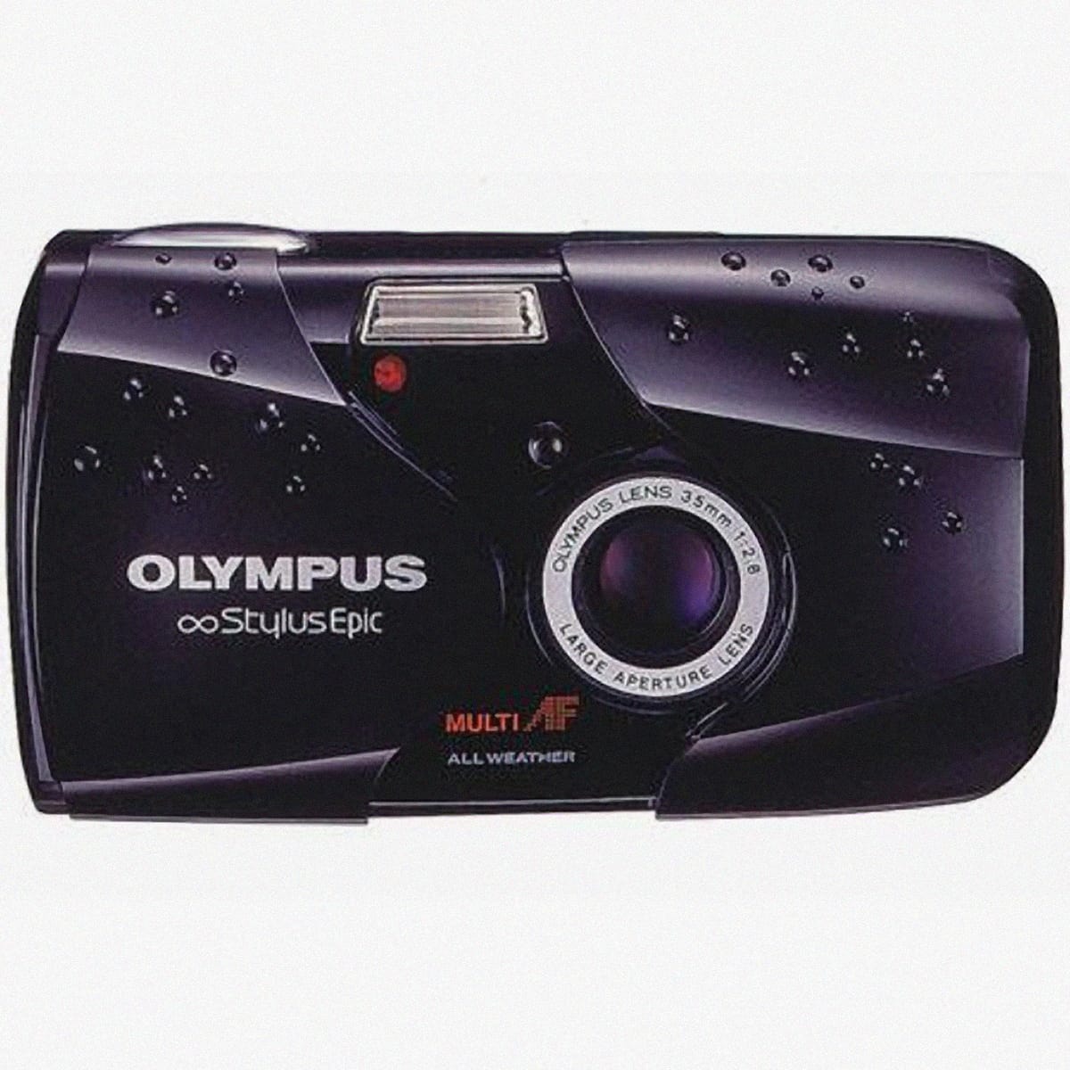 A marketing photo for Olympus' weather-sealed Stylus Epic