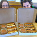Meg and Will inspect the specialties at Donna's Donuts