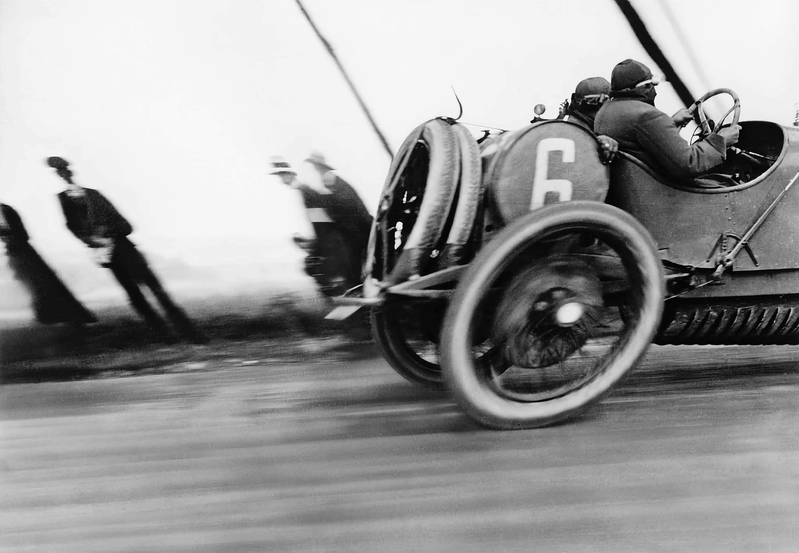 Henri Lartigue&rsquo;s rather famous photo of a race car.