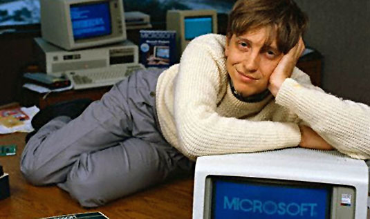 Bill Gates trying to be cool.