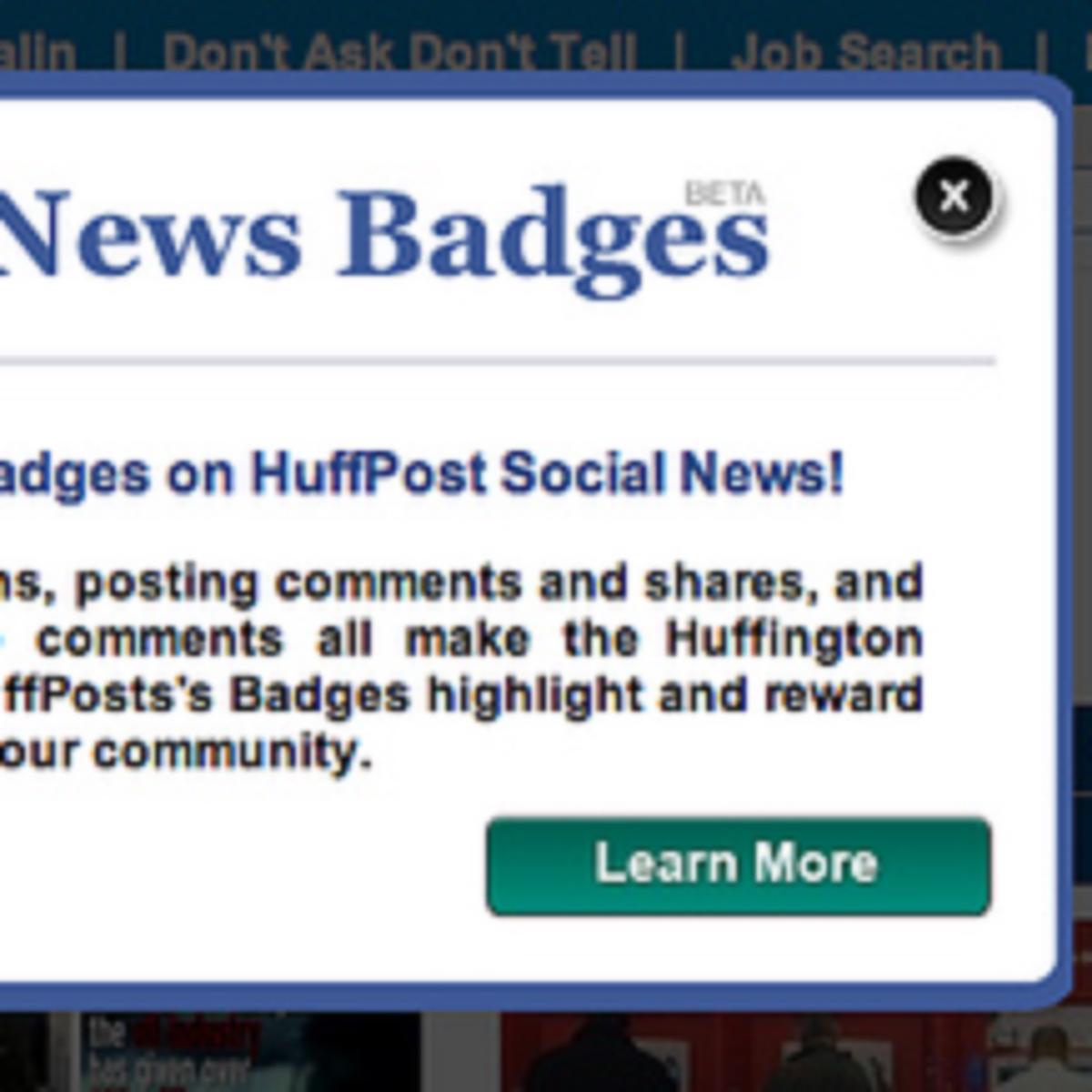 Huffington Post Introduces Badges and Social Rewards · MaisonBisson