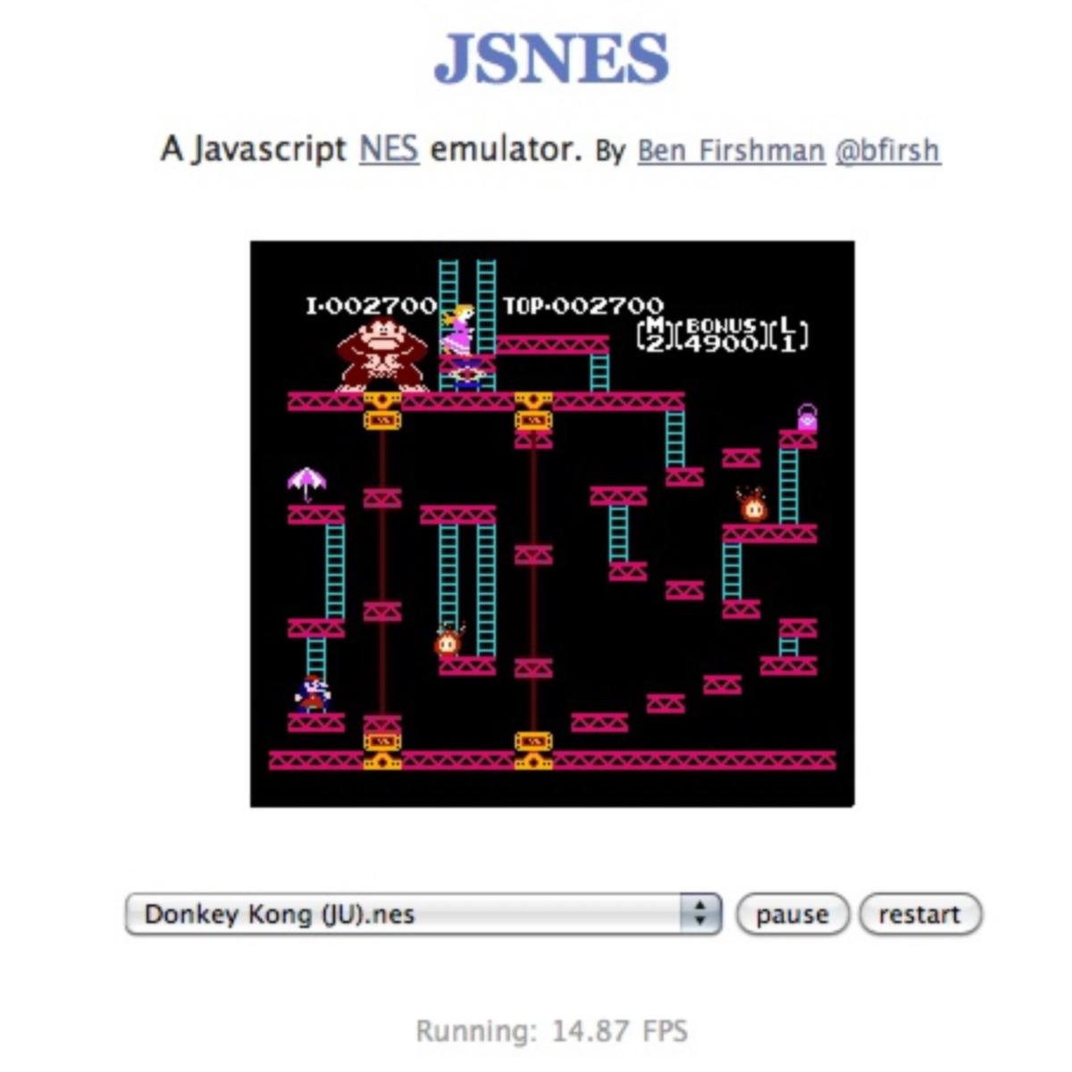 JSNES JavaScript Nintendo Emulator · MaisonBisson