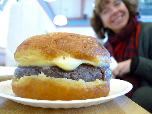 Cheeseburger Donut at Donna's Donuts