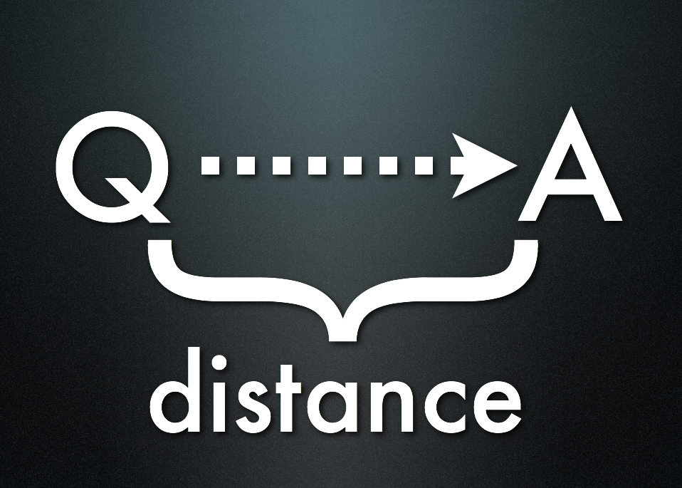 The Distance Between Question and Answer
