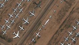 The aircraft boneyard from DigitalGlobe.