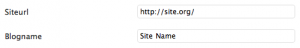 Now make sure the new domain is shown in the blog's options as well.